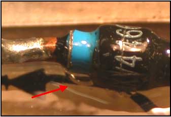 close view of stress point on diode lead